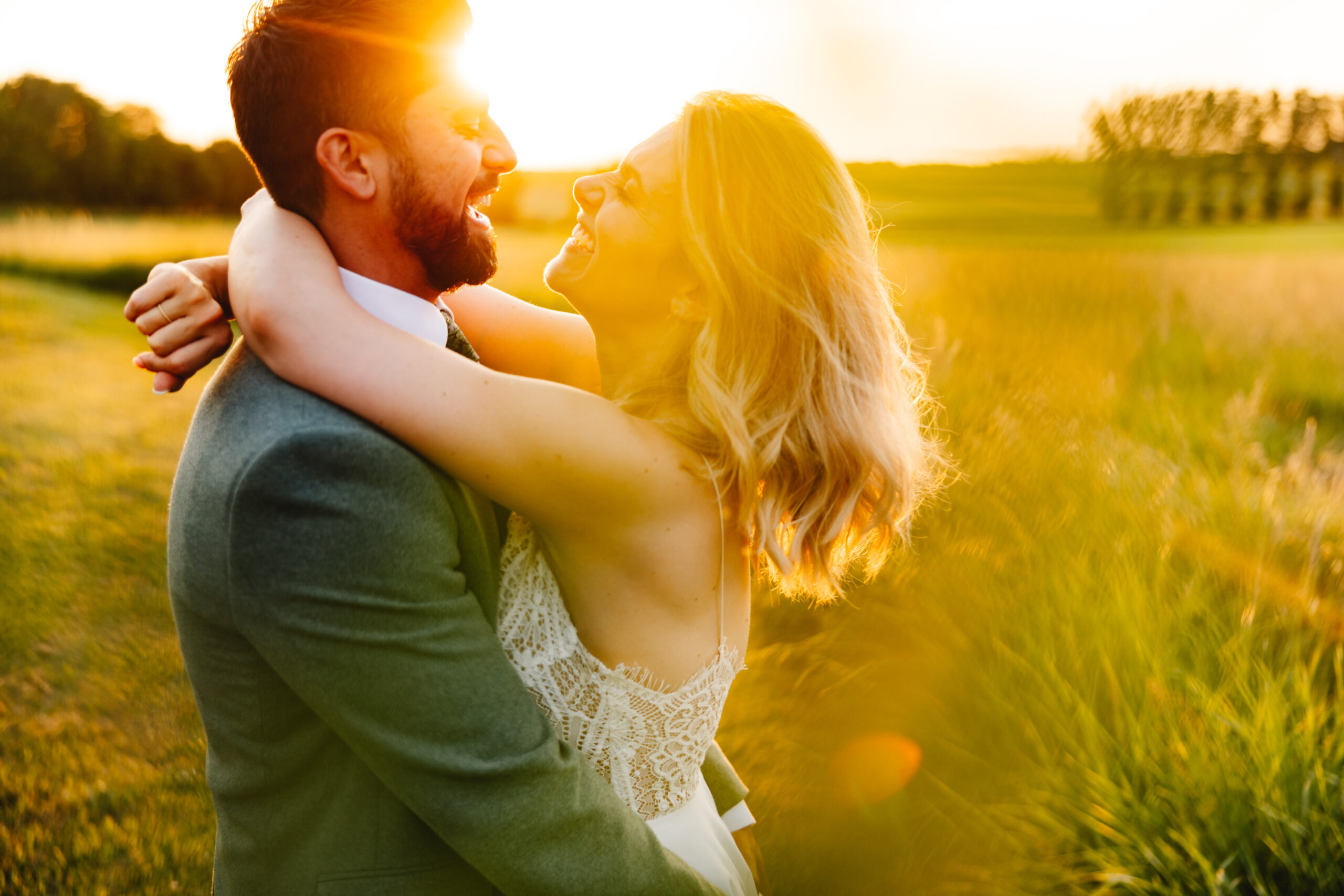 a lovely couple at their wedding in France 